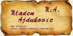 Mladen Ajduković vizit kartica